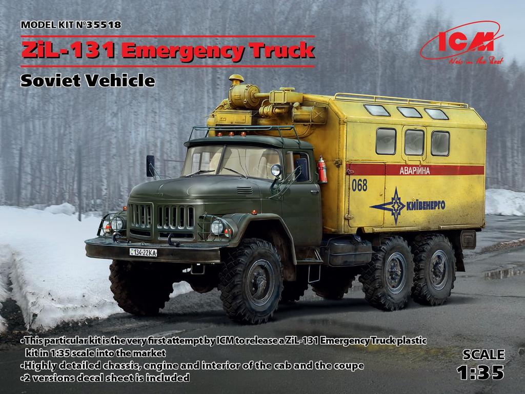 ICM scale Soviet Emergency Truck 35518 Plastic Model 1/35 ZIL-131