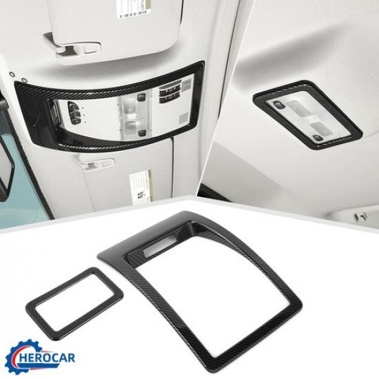 Carbon Fiber Roof Top Reading Light Lamp Cover Trim For Chevy Tahoe Suburban 07+