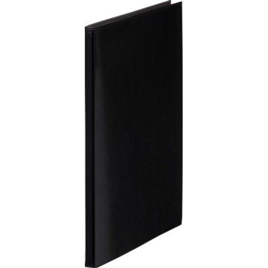 King Jim Clear File Leather Fest Synthetic 20 Pockets A4 Vertical Black 1931LF-BK