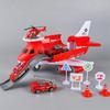 1 Set Airplane Toy Long Slides Broken-Proof Inertia Airplane Large Storage Transport Aircraft Vehicle Toy for Children Gifts