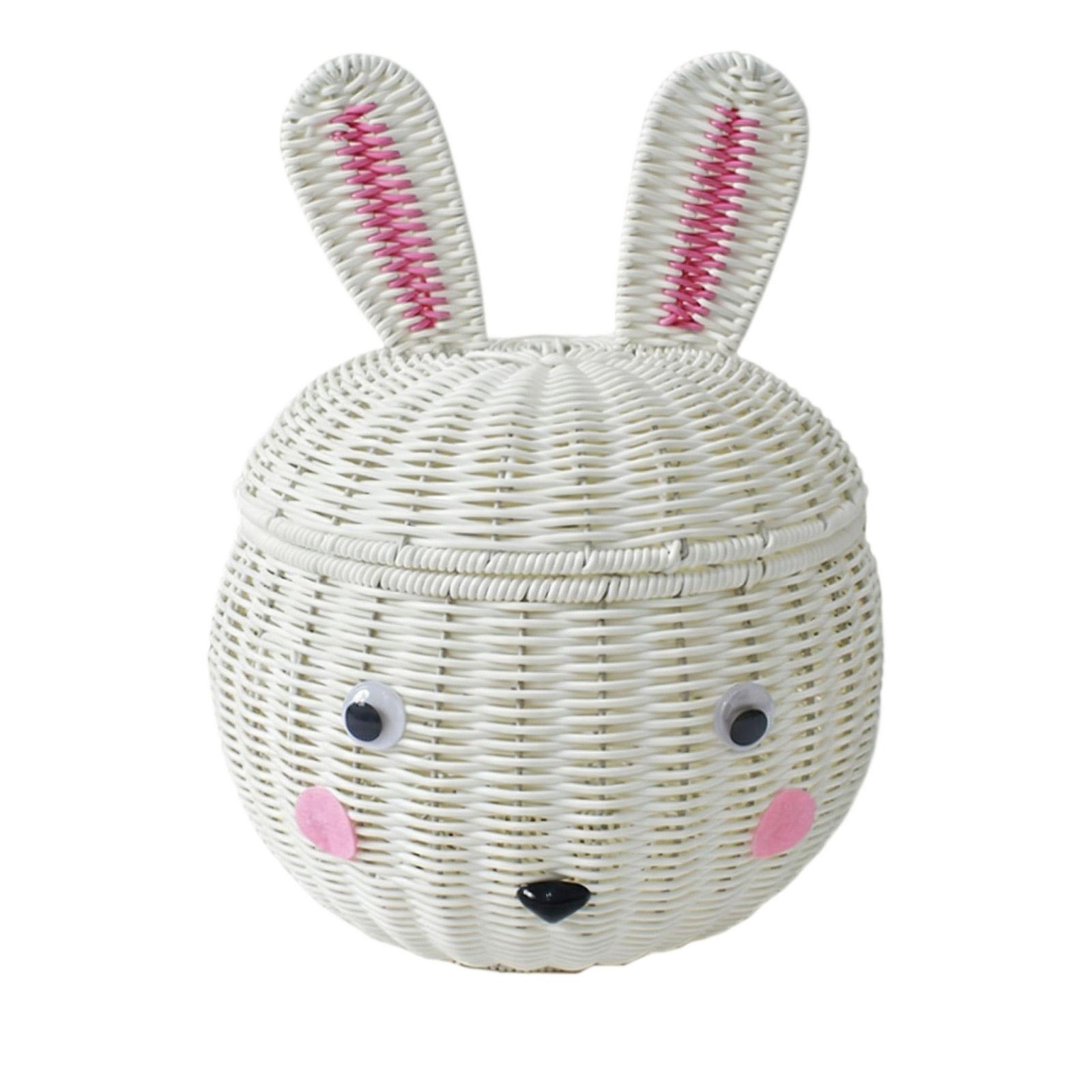 

Handmade Woven Rattan Basket Hotel Woven Basket Imitation Rattan Woven Animal Carrying Basket One Size білий