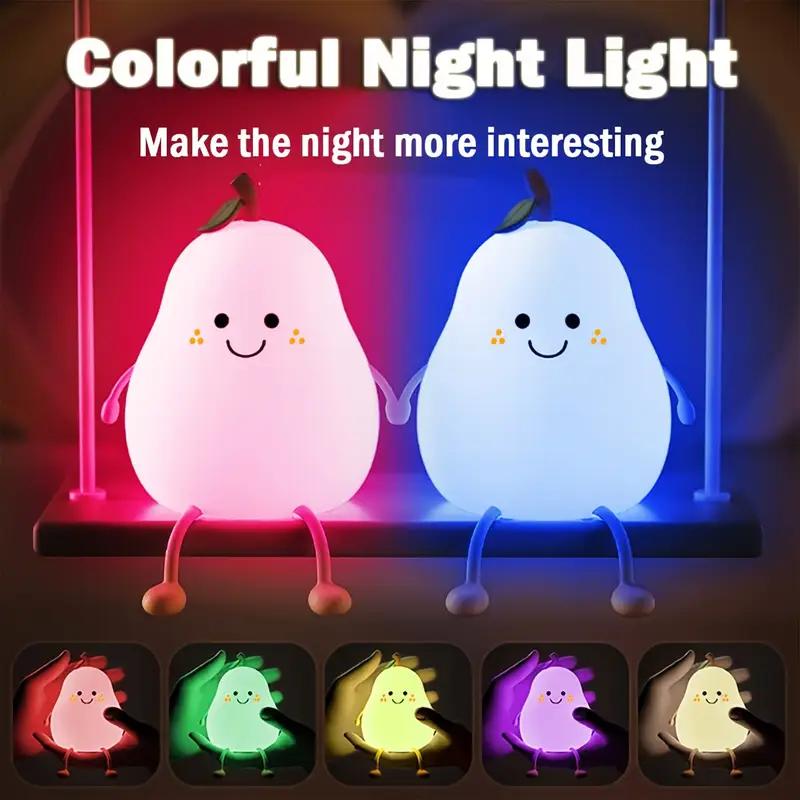 Mini Cute Water Drops Baby Stupid and Cute 7-color Touch Control Eye Care Bedroom Bedside Pat Night Light Kawaii Children's Gift