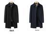 Men's Mid-Length Double-Sided Wool Coat - Business Casual, Solid Color, Versatile Lapel Design