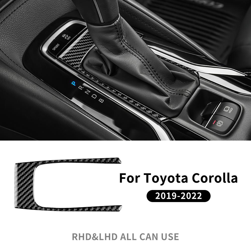 Real Soft Carbon Fiber RHD LHD Sticker For Toyota Corolla 2019 2020 2025 2025 2025 2025 Center Console Gear Shift Accessories