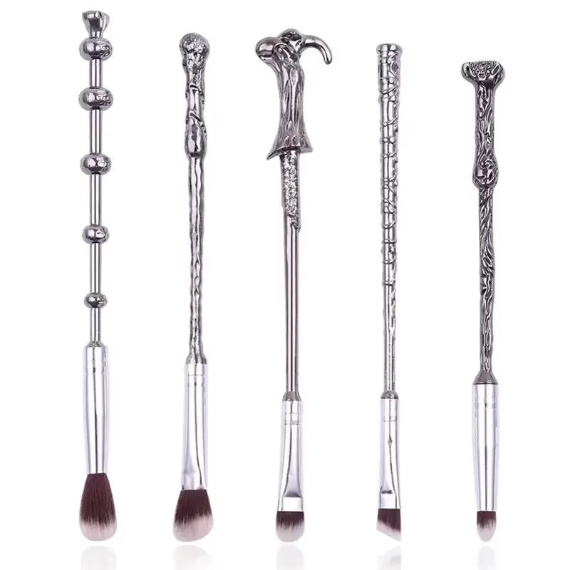 

5PCS Makeup Brush Wand Set Professional Style Brushes with Soft Bristle and Metal Handles Perfect for Eyeshadow Powder Makeup
