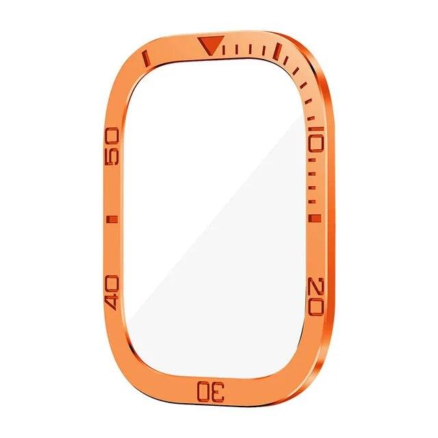 Ochranné sklo pro Apple Watch Ultra 49mm Pouzdro Příslušenství Kovový Kryt Rám+Tvrzené sklo pro iWatch Ultra 2 49mm Luneta