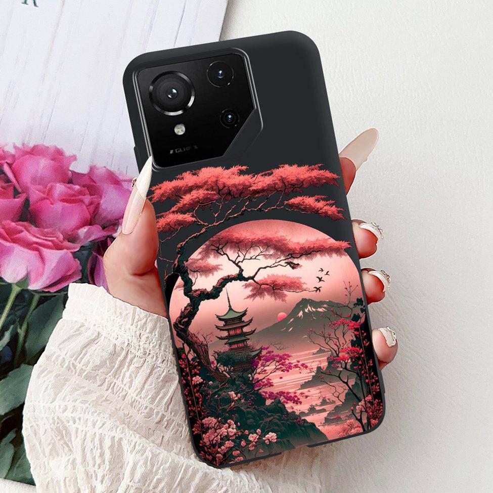 For Asus ROG Phone 9 Pro Back Cover For Asus ROG Phone 9 Case Silicone Cute Cat Luxury Love Funny Painted Shockproof Bumper