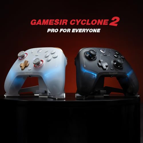 GameSir Cyclone 2 PC Controller TMR Joystick with Turbo/Macro & Loop Functions, 1000Hz Polling Rate Gamepad, Hall & Micro 2-in-1 Triggers, Six-Axis Gy