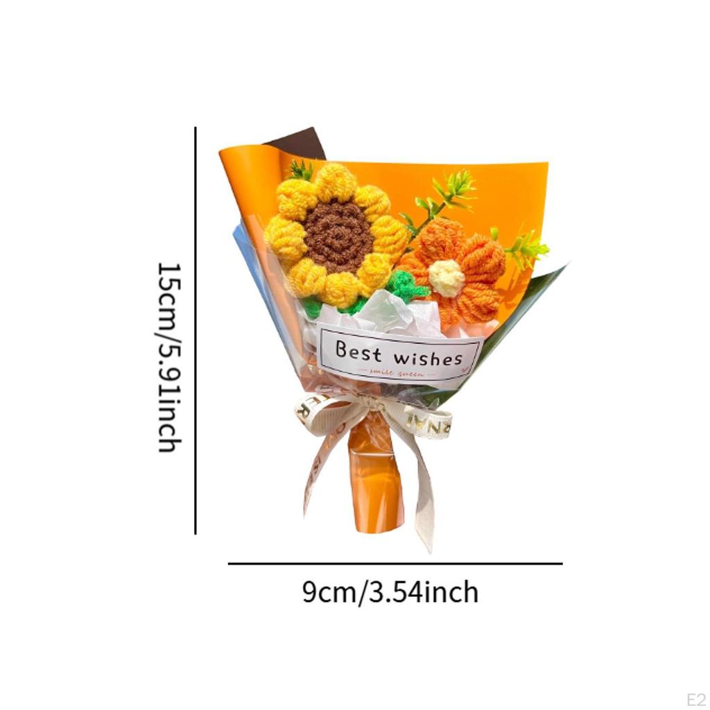 Häkelblumen Deko Strickblumenstrauß Muttertagsgeschenk von Tochter Sohn