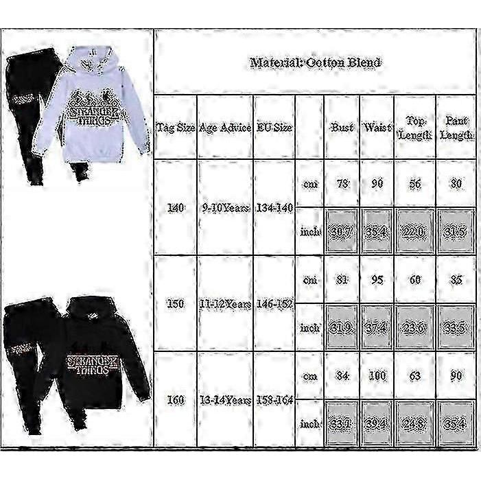 Stranger Things Print Sports Outfit Kids Boys Girls Hoodie Sweatshirt Long Pants Tracksuit Set New Arrival New Arrival