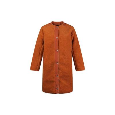 W S2S Boact Lässige Sportliche Mittellange Plüschstrickjacke Damenjacke Khaki-Braun ED1511