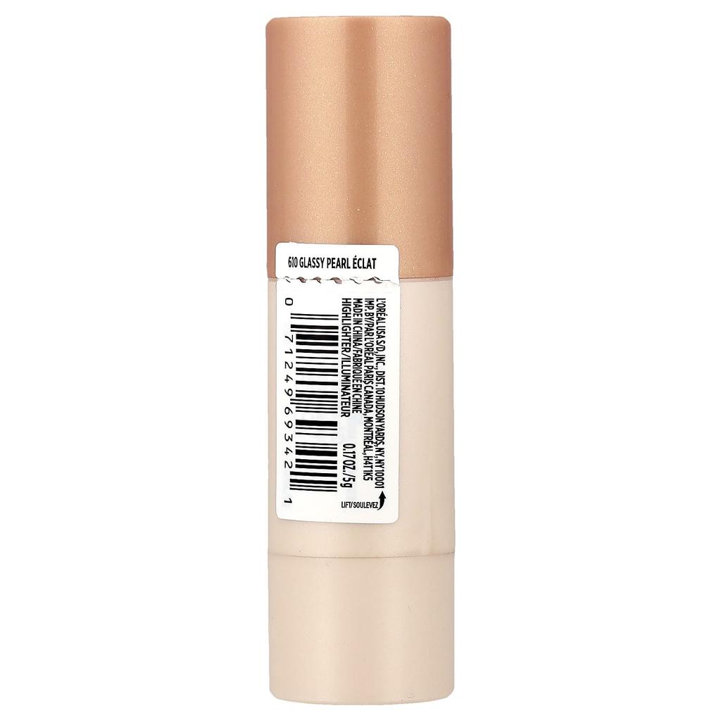 L'Oréal, Lumi, Le Glass Highlighter Stick, 610 Glassy Pearl Eclat, 5g (0,17 Unzen)