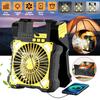 Solar Charging Portable Fan with Solar Panel Battery Operated Powered Outdoor Tent Fans For Hiking Fishing Picnic Emergency
