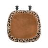 Comfortable Leopard Print Car Headrest Bow Plush Seat Cushion Car Seat Decoration  Cushion Back