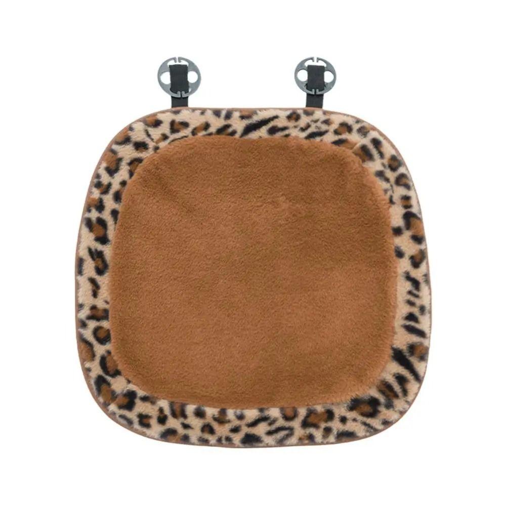 Comfortable Leopard Print Car Headrest Bow Plush Seat Cushion Car Seat Decoration  Cushion Back