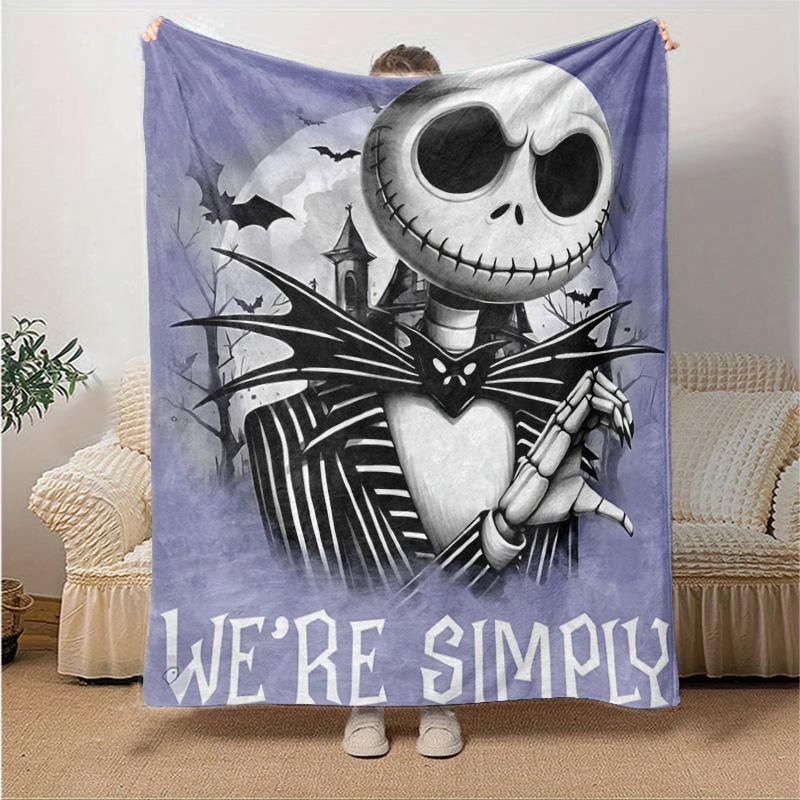 1pc Skull Crossbones Artwork Soft Throw Blanket Flannel All Season Light Weight Living Room/Bedroom Warm Blanket. M729012