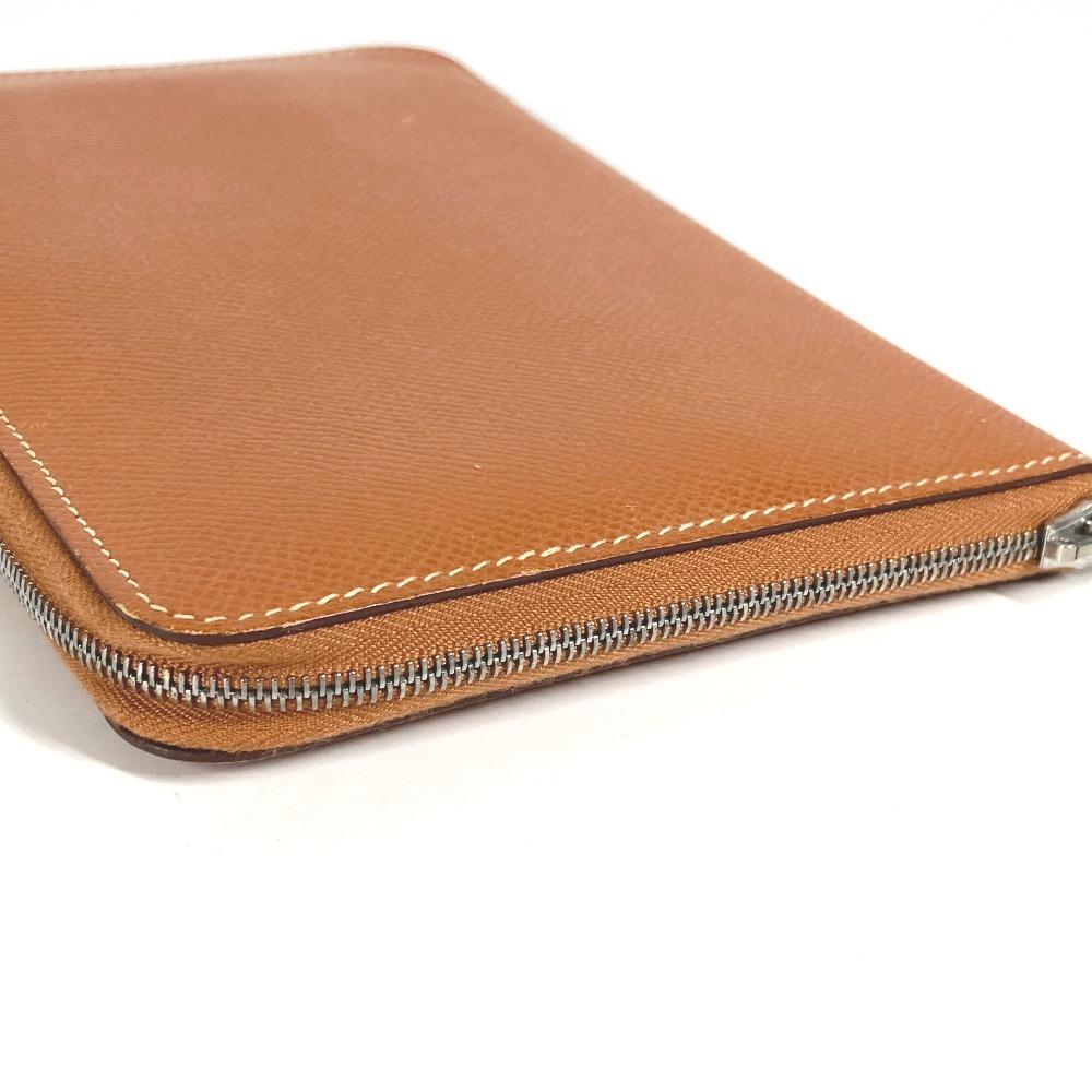 HERMES Zip Around Travel Case Azap combine Long wallet Long Wallet Leather Gold