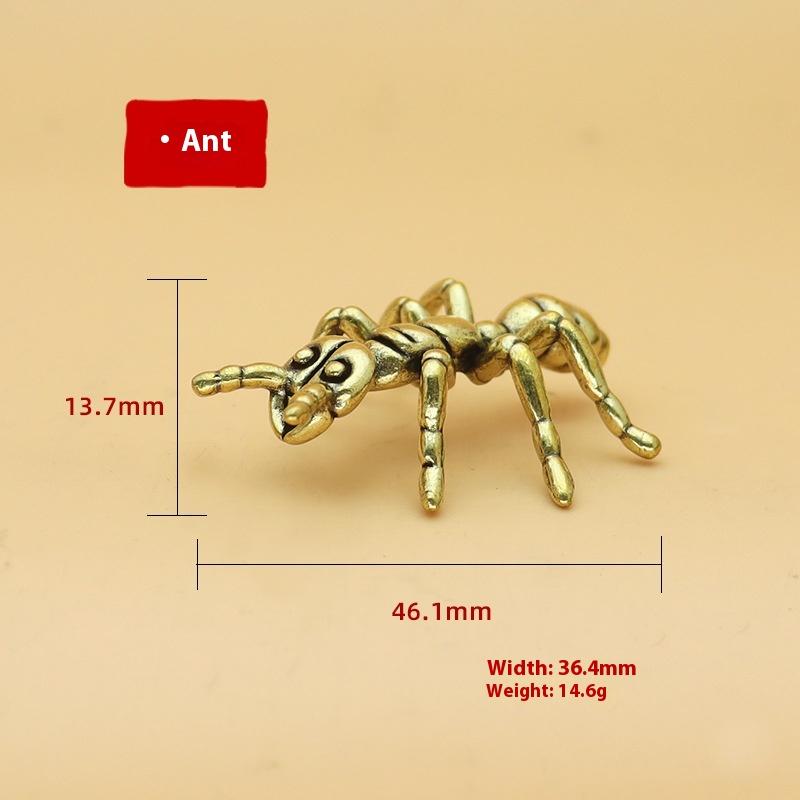 1 Piece Funny Ant Scorpion Crafts Solid Brass Insect Beetles Figurines Collection Desktop Small Ornament Home Decoration 2026