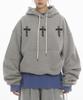 Cross String Hoodie - Melange