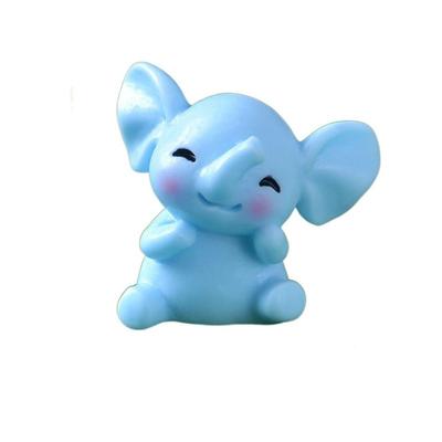 Χαριτωμένα Διακοσμητικά Ελέφαντες Κινούμενων Σχεδίων Ρητίνης 3D Μοντέλο Ζώου Μικρο-Τοπίο Κήπου