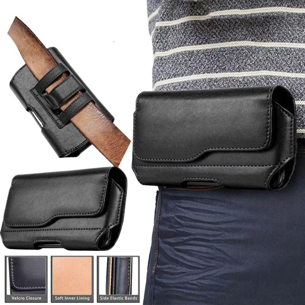 Kožené puzdro na telefón Klip na opasok Horizontálny štýl Kožený kryt na telefón Puzdro Športový nástroj