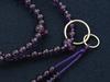 Kyoto Buddhist Altar Hayashi Prayer Beads Jodo Sect Amethyst Official Ceremony Bag Kyoto Prayer Beads (For Women) [Bead Set] SW-011