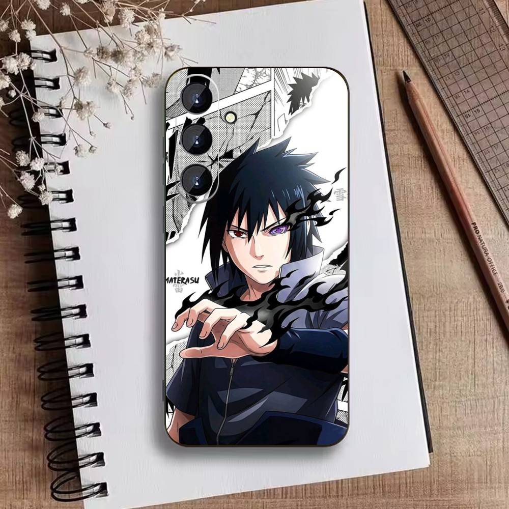 Anime T-Narutos Cover U-Uchiha Phone Case For Samsung Galaxy A73,A21s,A22,A31,A52,A53,A71,A41Soft Black Shell