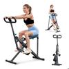 Foldable Squat and Abdominal Machine MERACH 3 Adjustable Resistances Max 160 Kg LCD Screen For Abs/Legs/Back