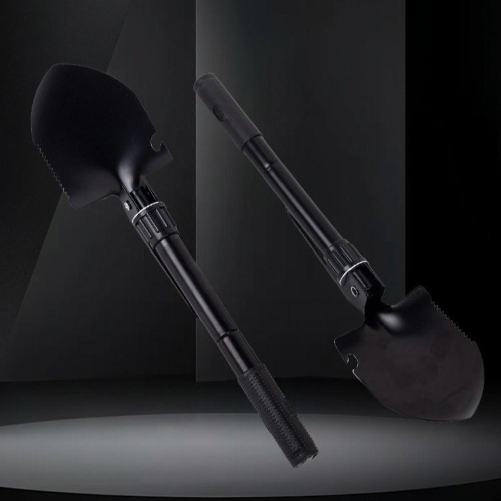 Multi-functional Folding Shovel Thickened High Carbon Steel Truck Mounted Shovel with Storage Bag Camping Shovel