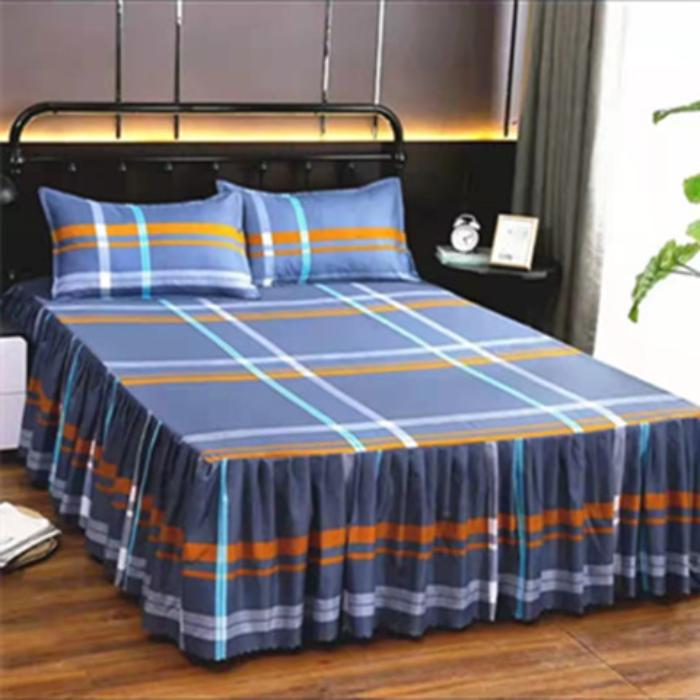 Bed Skirt Three Piece Protective Cover, Double Bed Cover, Small Lace Bed Cover, Korean Bed Skirt and Pillowcase