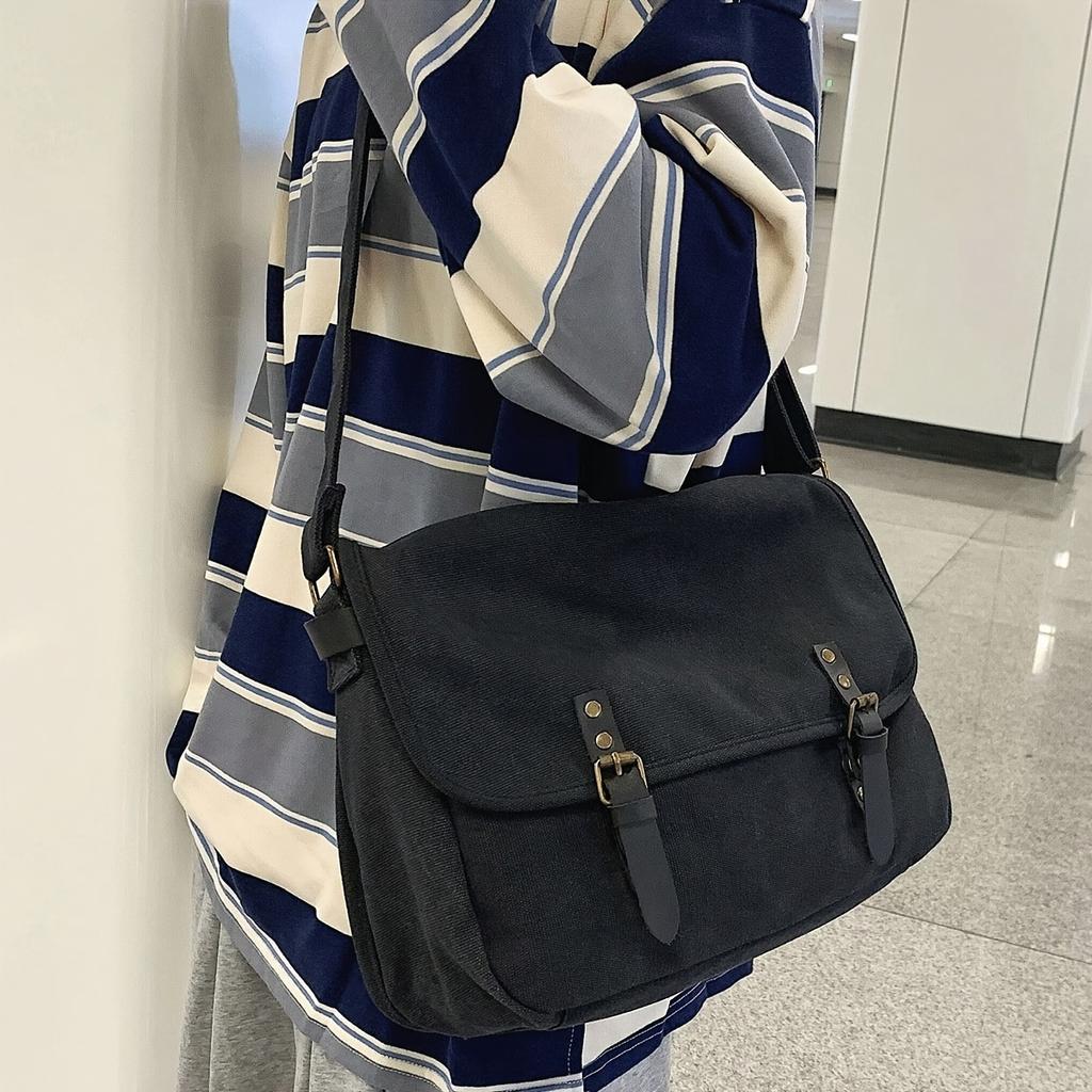 Stor Kapacitet Afslappet Alsidig Studenter Vintage Budtaske Pendler Skulder Crossbody Taske