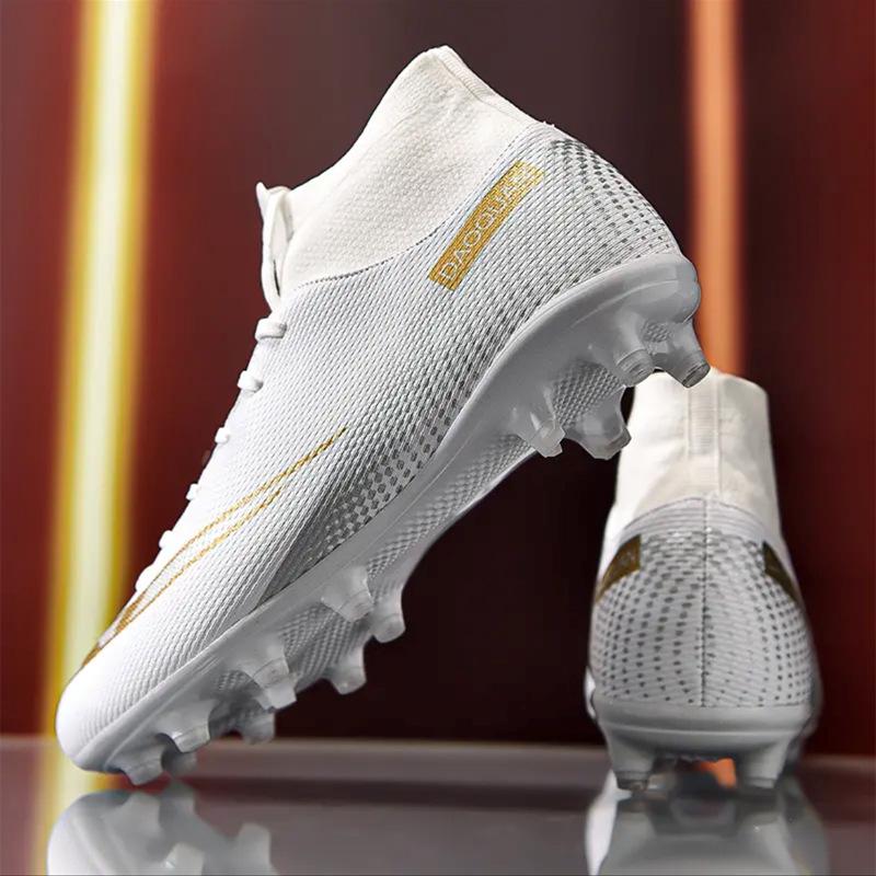 Men's and Women's Non-Slip Outdoor Soccer Cleats with Long Spikes for Turf Training