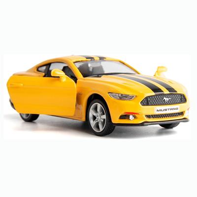1:Model auta z tlakové slitiny Ford Mustang v měřítku 36, stahovací vozidla Autíčko pro batolata Děti Chlapci Dívky Dárek Žlutá
