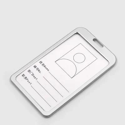 

Credit Card Holder Wallet Aluminium Alloy Employee Name ID Card Cover Metal Work Identity Badge ID Business Case