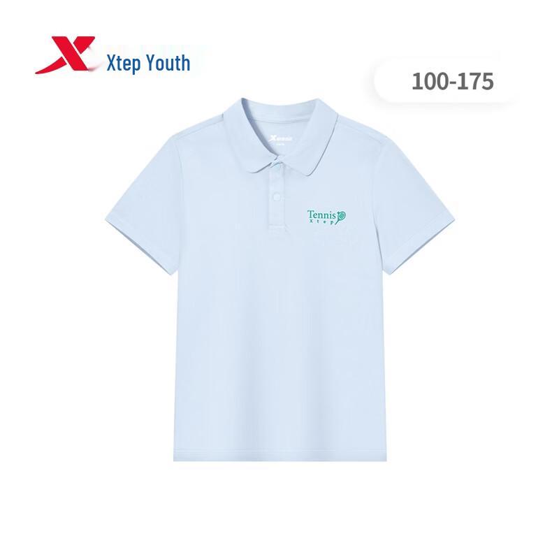 Xtep Youth 'Yuanqi' Breathable Short Sleeve Sport Polo T-Shirt