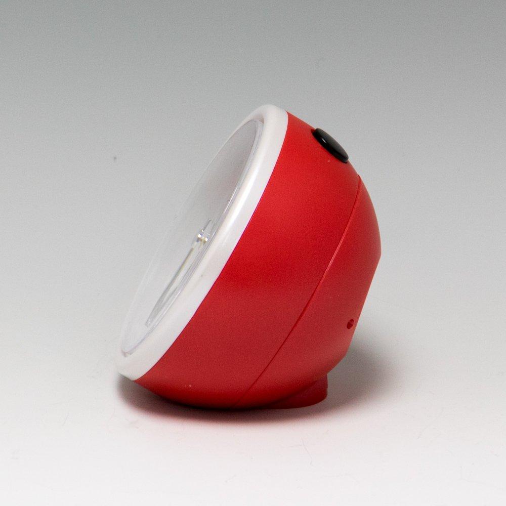 Seiko Alarm Sun EL Red CQ420R Clock, Pokémon & Moon, Backlight, Analog, Metallic,