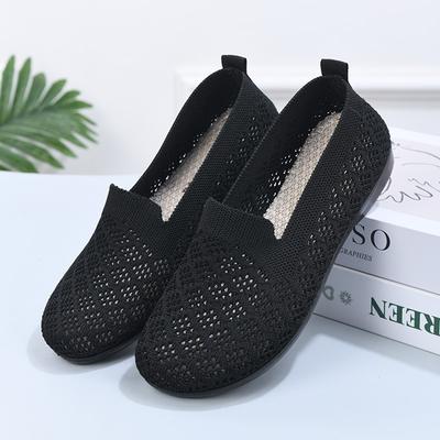 New Summer Women's Breathable Hollow Mesh Shoes Fashionable and Beautiful Mother Shoes Lightweight One-pedal Casual Women's Shoes