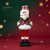 Christmas Village Display Pieces LED Lighted Figurine, Swirling Glitter Santa Claus Elk Snowman Unique Presents for Friends Decoration with