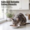 10Pcs Stainless Steel Cat Bowl Shallow Wide Design 14cm Food Dish Pet Water Feeder Bowl For Cats Kitten