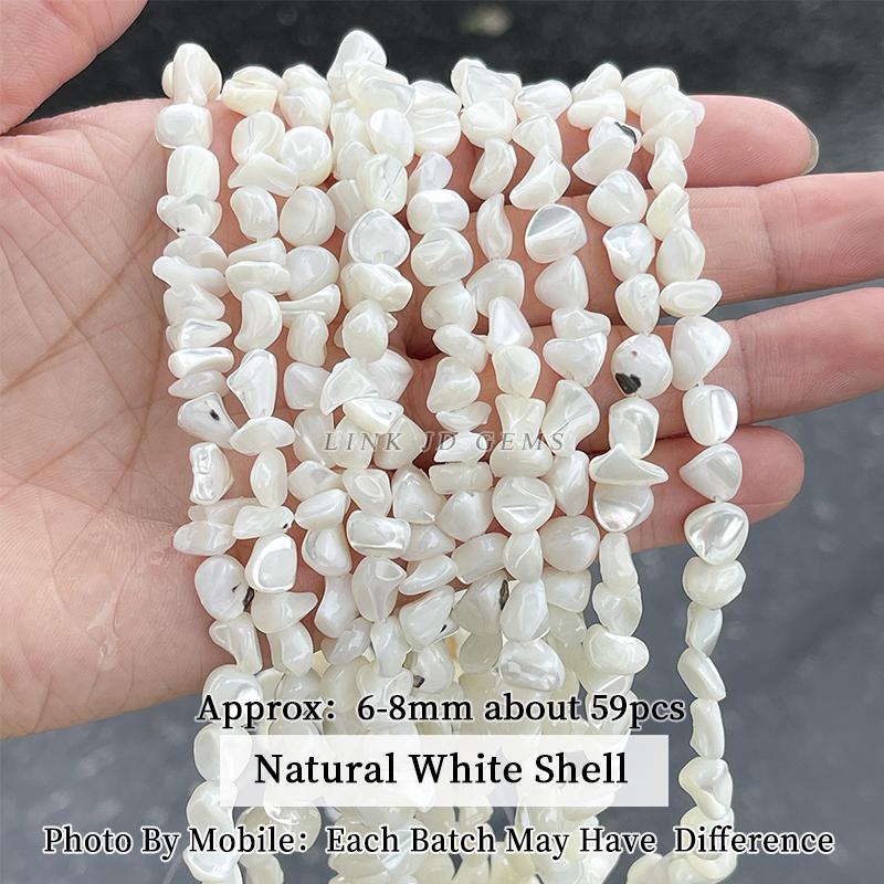 Natural Shell Beads Irregular Shape Smooth Beads Loose Spacer Bead For Jewelry Making Diy Earrings Necklace Accessory Findings