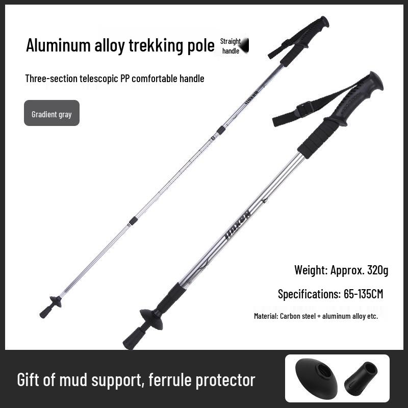 

Противоскользящая амортизирующая треккинговая палка из алюминиевого сплава для пеших походов на открытом воздухе 3 Sections (60-130cm)