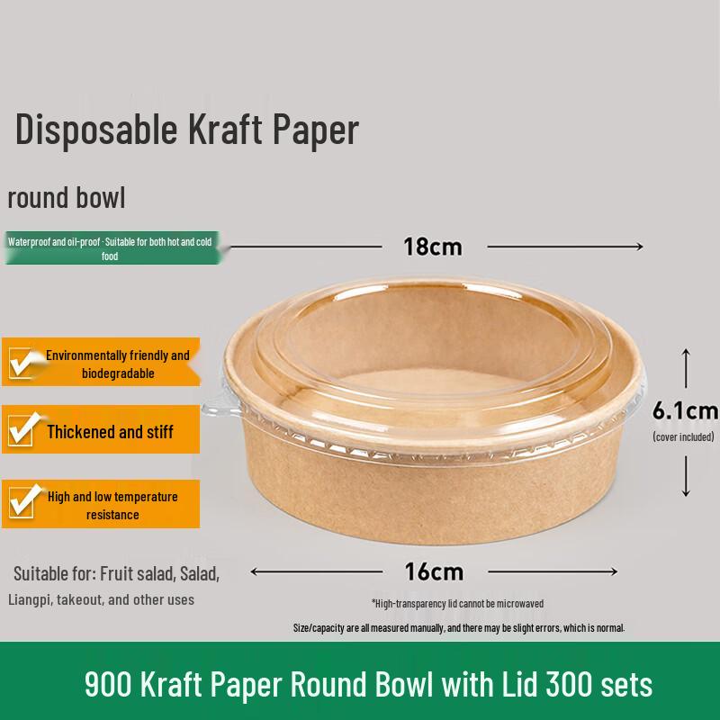 

Homeglen Disposable Kraft Paper Salad Bowl