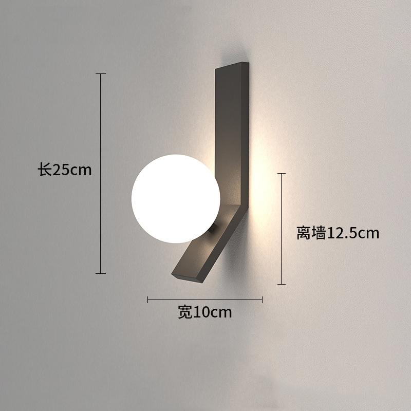 Nordic Frosted Acrylic Ball LED Wall Light for Living Room Interior Bedroom LED Wall Lighting Fixture With 9W Light Source