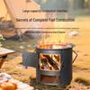 Portable Outdoor Firewood Stove for Camp Cooking and Tea Brewing