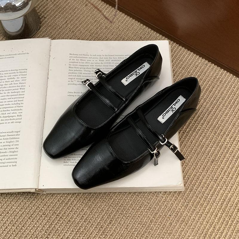 Fashion Female Silver Footwear With Height Increasing Buckle Strap Ladies Mary Janes Shoes Fashion Shallow Women Flats With Shoes