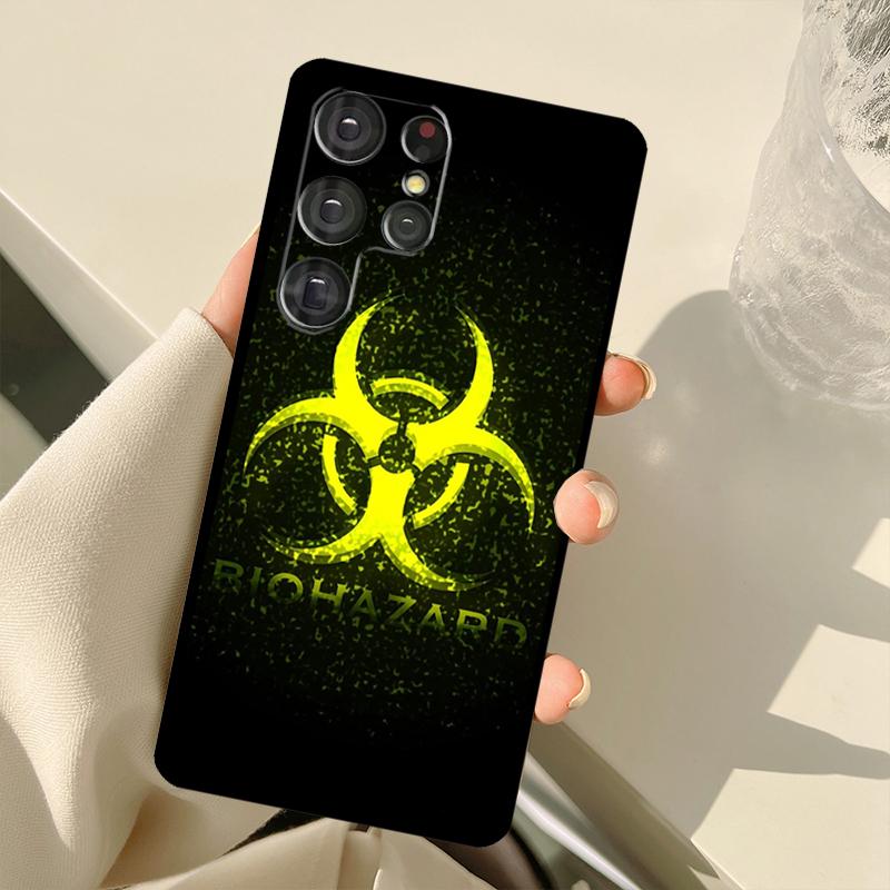 Biohazard Symbol For Samsung Galaxy S23 S22 Ultra S21 S20 FE S8 S9 S10 Note 10 Plus Note 20 Ultra Phone Case