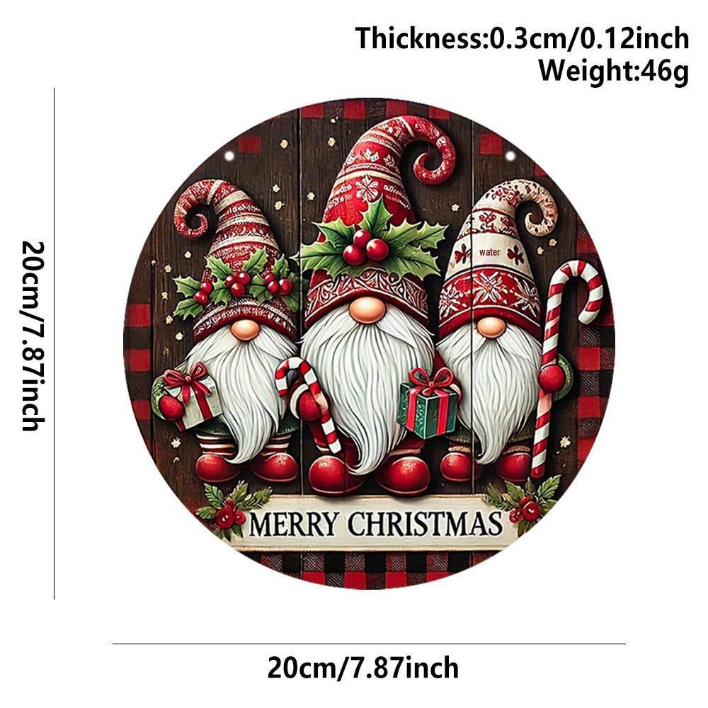 2026 Christmas Acrylic Hanging Sign Wall Decoration Round Door Ornament