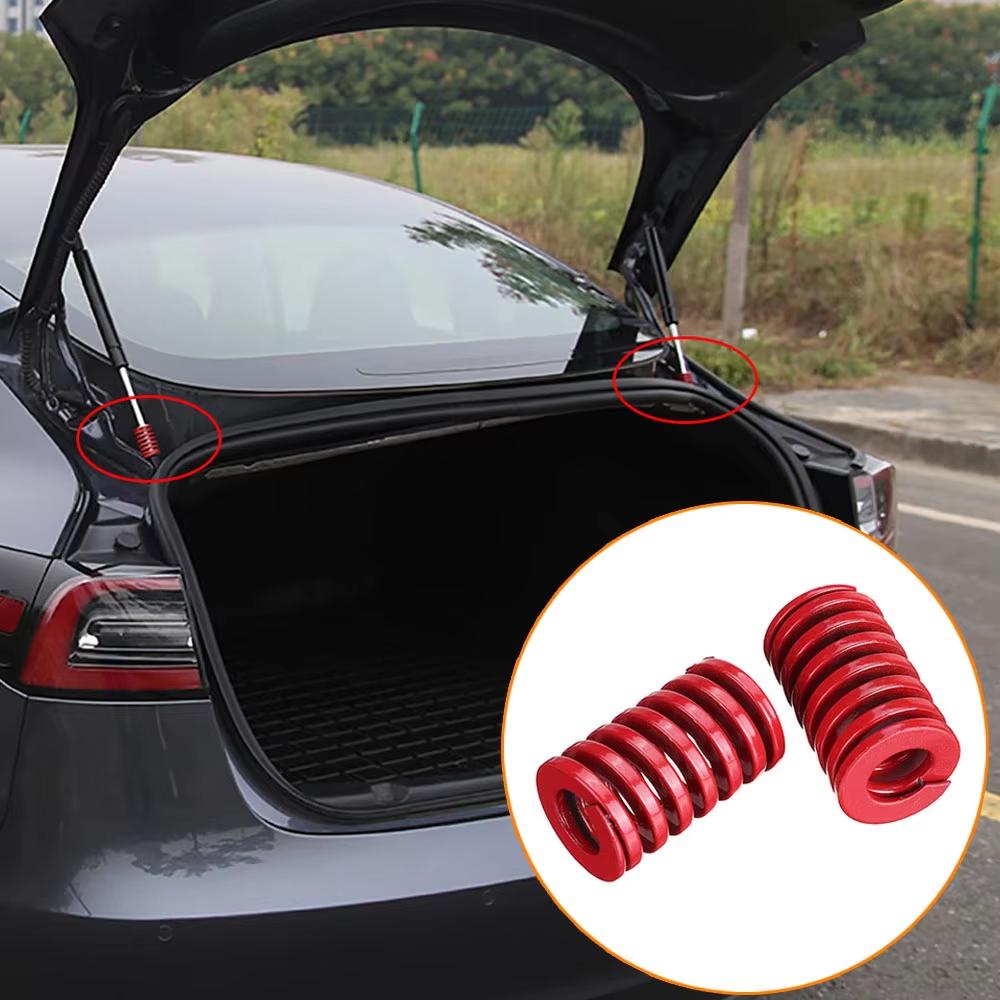 2ks Die Springs pro zadní kufr Zadní výklopné zadní výklopné zvedací tyče Nástroj pro Tesla Model 3 2017 2018 2019 2020 Červené autodoplňky