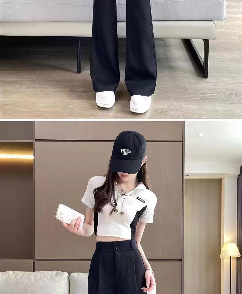 Women's Micro-Flared High-Waisted Bell Bottoms - 2026 Summer Slimming Casual Wide-Leg Pants