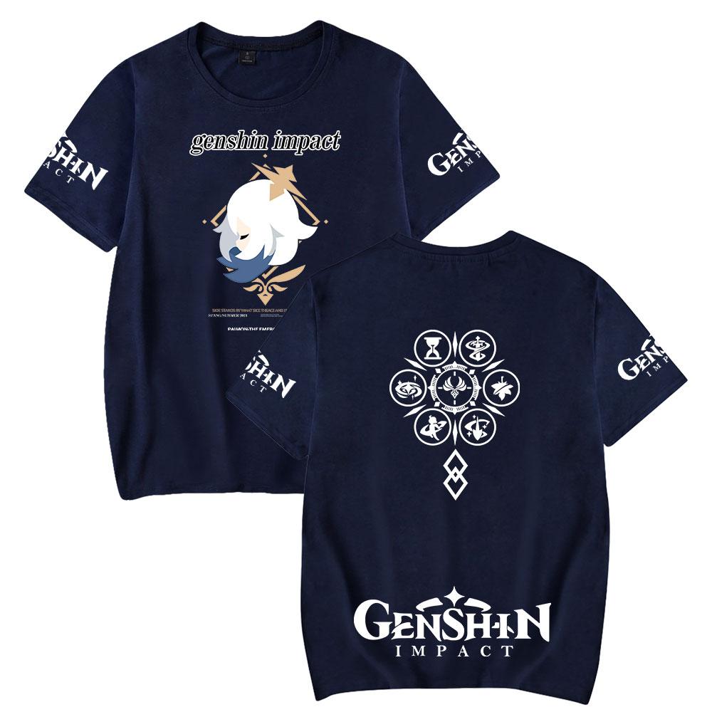 Genshin Impact T Shirt for Men Summer Clothing O Neck Anime Man T-shirt for Male Oversized New Men T-shirts Tops